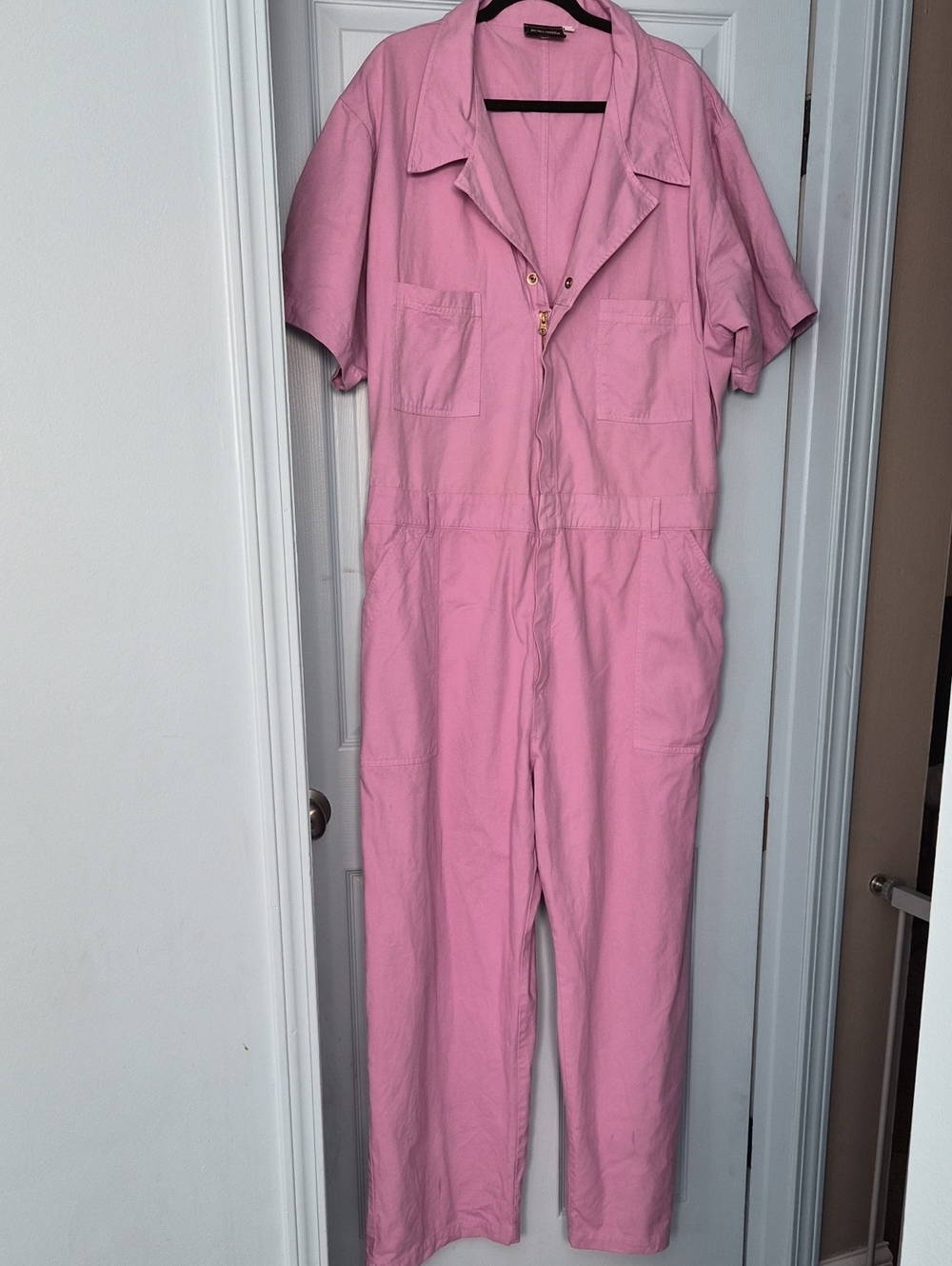 Big Bud Lilac Short-Sleeve Utility Jumpsuit